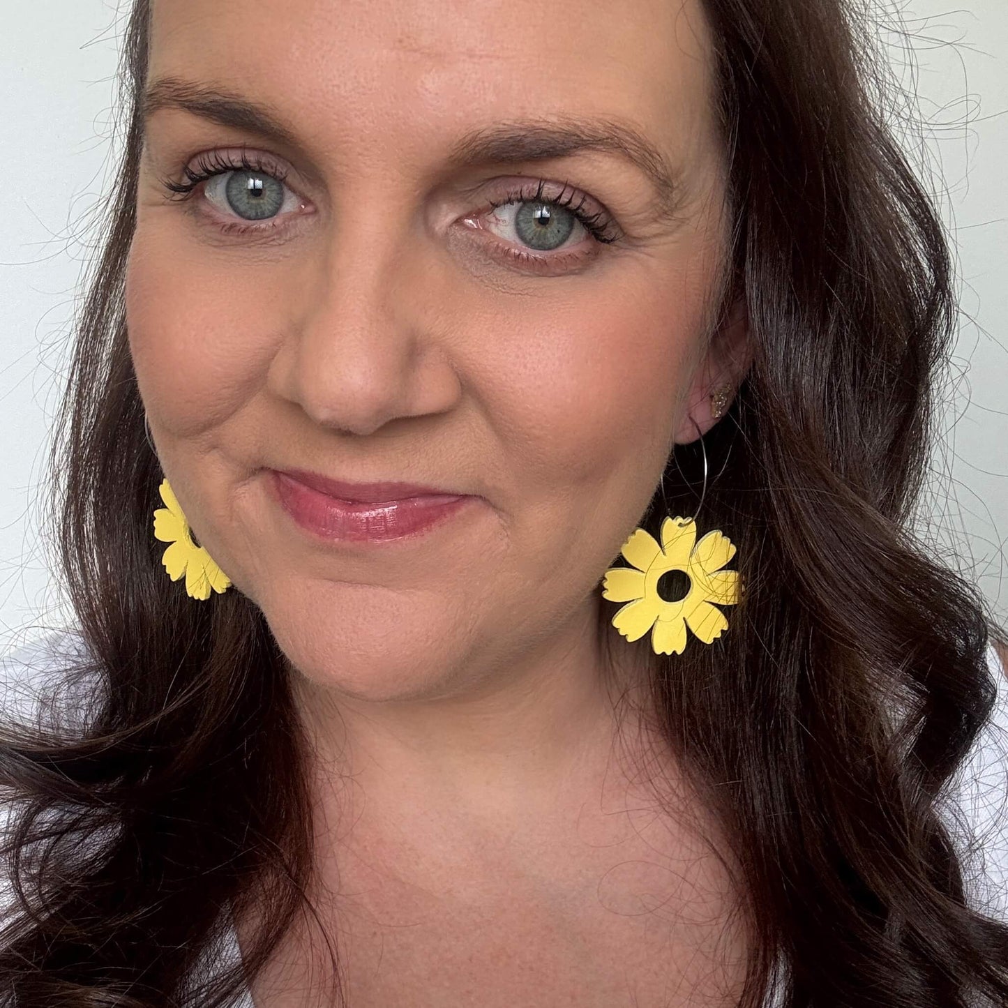 Lemon Flower Hoops // Timber Earrings