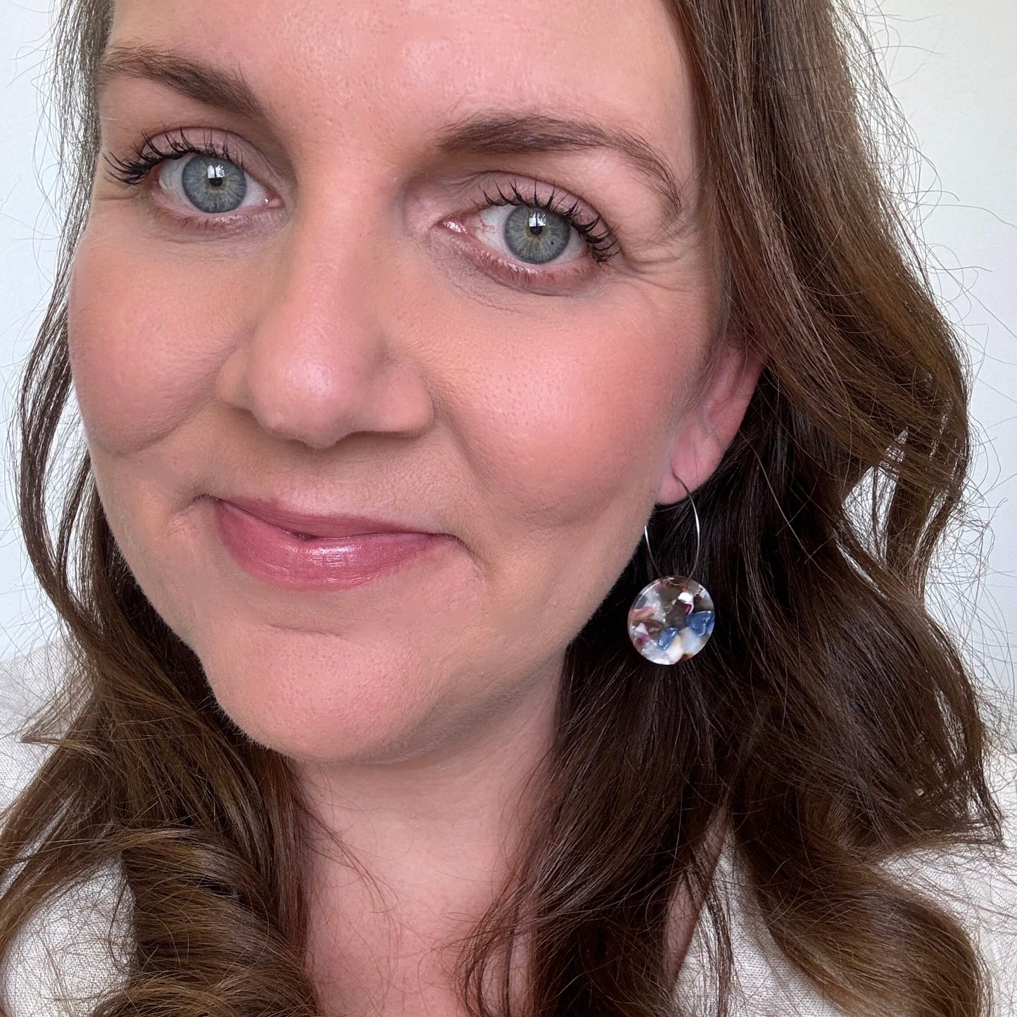 Candy Shell Hoops // Acrylic Earrings