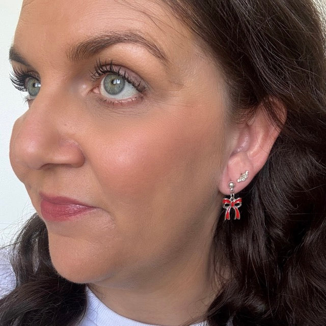 Christmas Bows (small) // Bespoke Charm Earrings