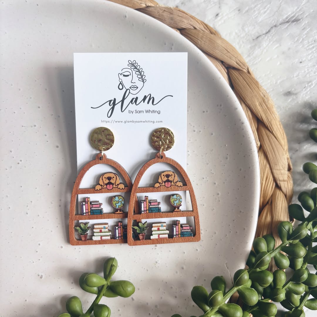 Book Worm // Timber Earrings