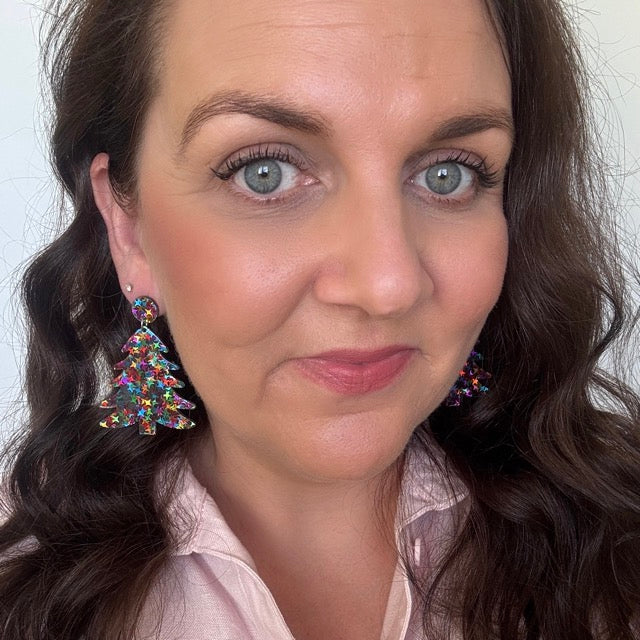 Twinkle Tree Studs // Acrylic Earrings