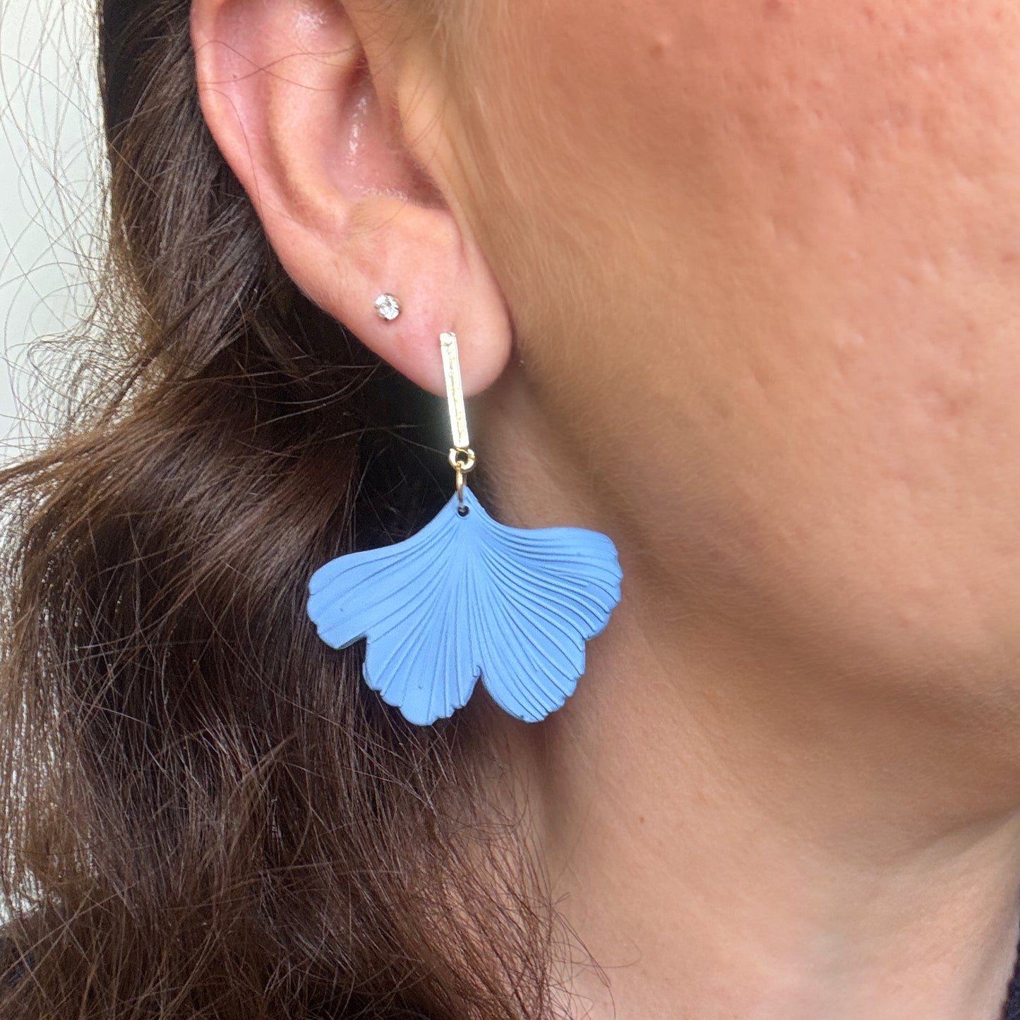Bluebell // Ginkgo Dangle Studs