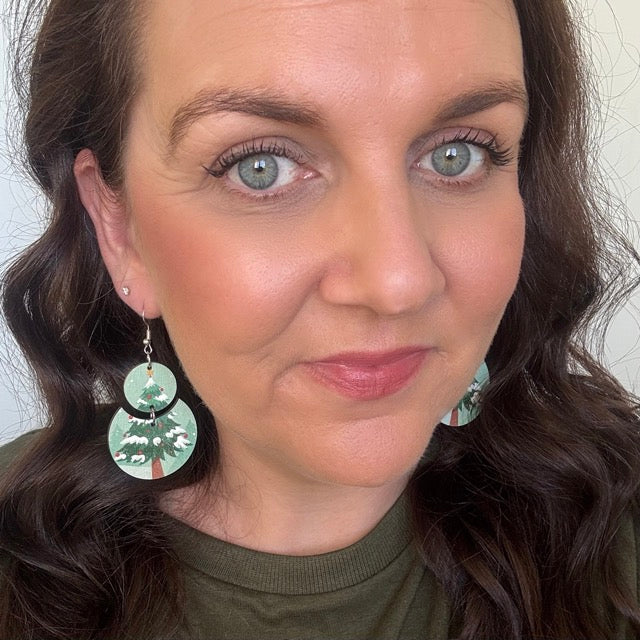 Snowy Spruce // Timber Earrings