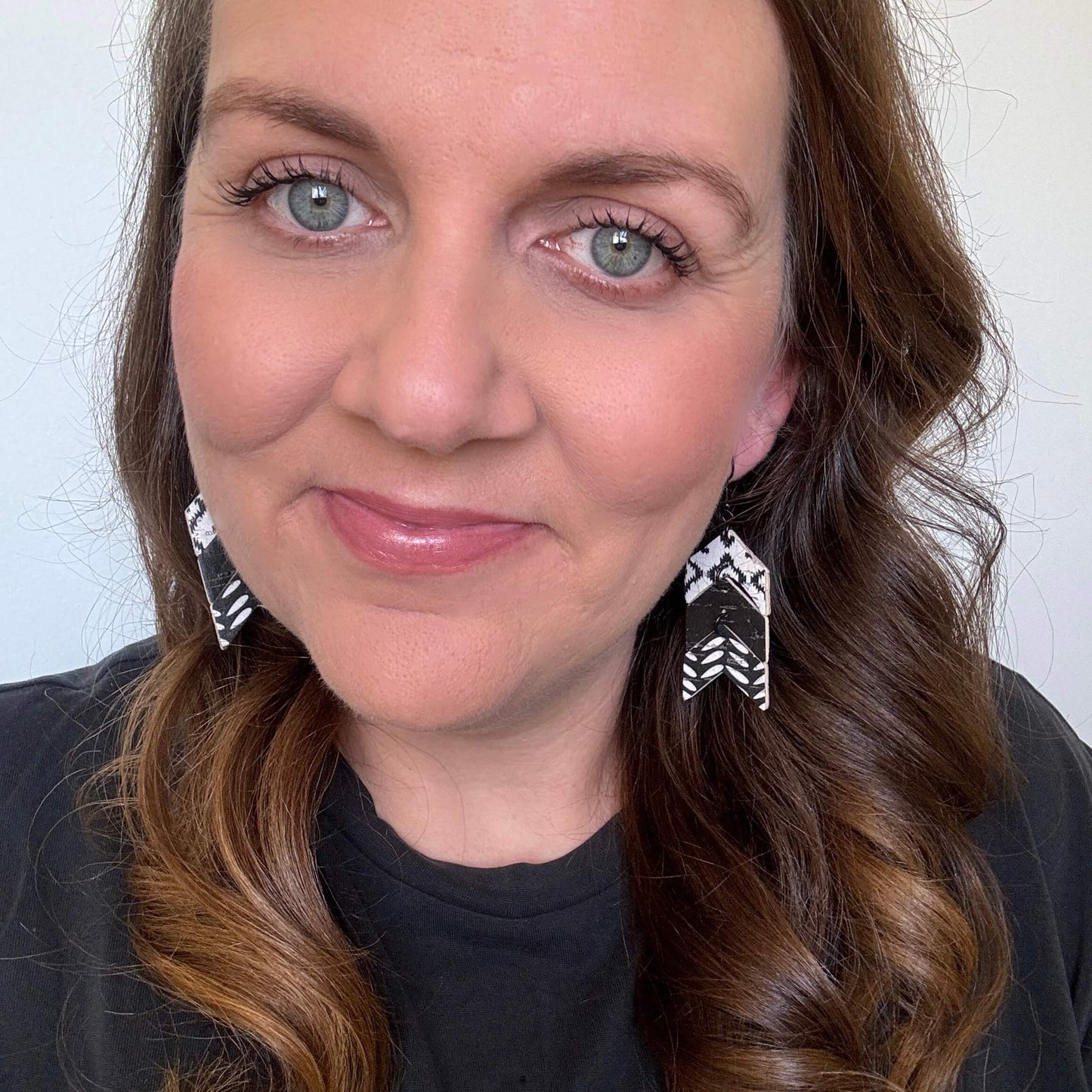 Aztec Arrows // Leather Earrings