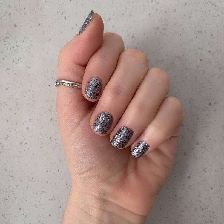 Graphite Sparkle // Nail Polish Strips