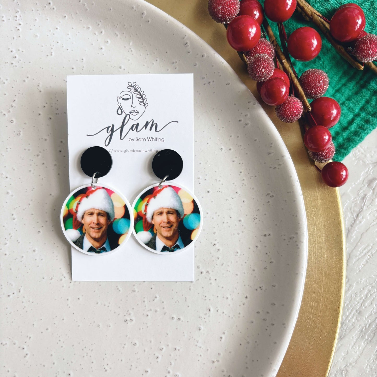 Christmas Pop Culture Stud Dangles // Planar Earrings