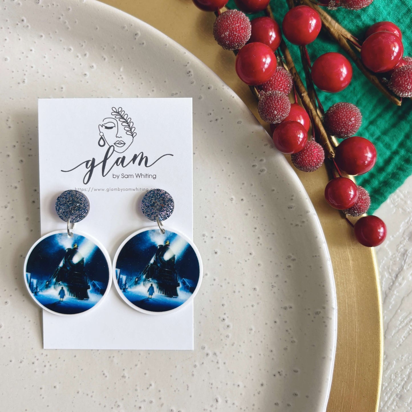 Christmas Pop Culture Stud Dangles // Planar Earrings