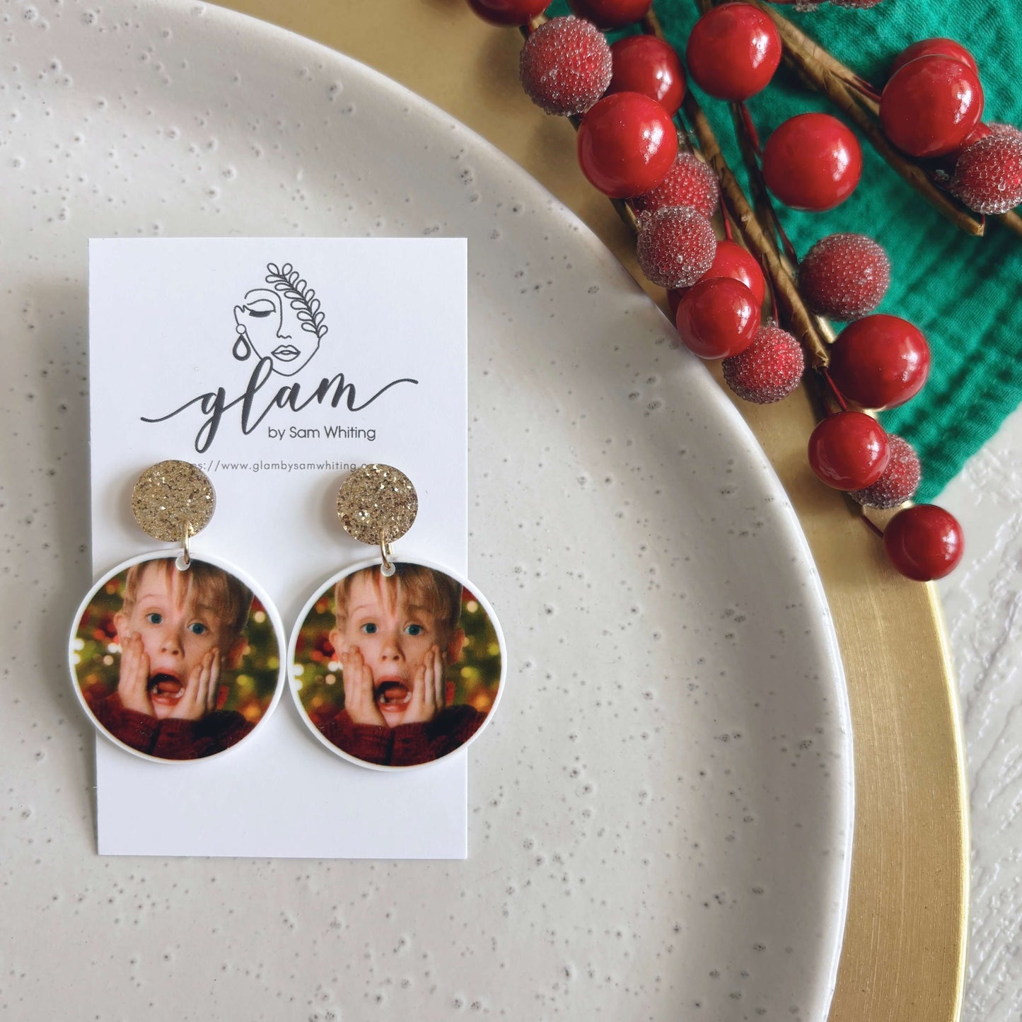 Christmas Pop Culture Stud Dangles // Planar Earrings