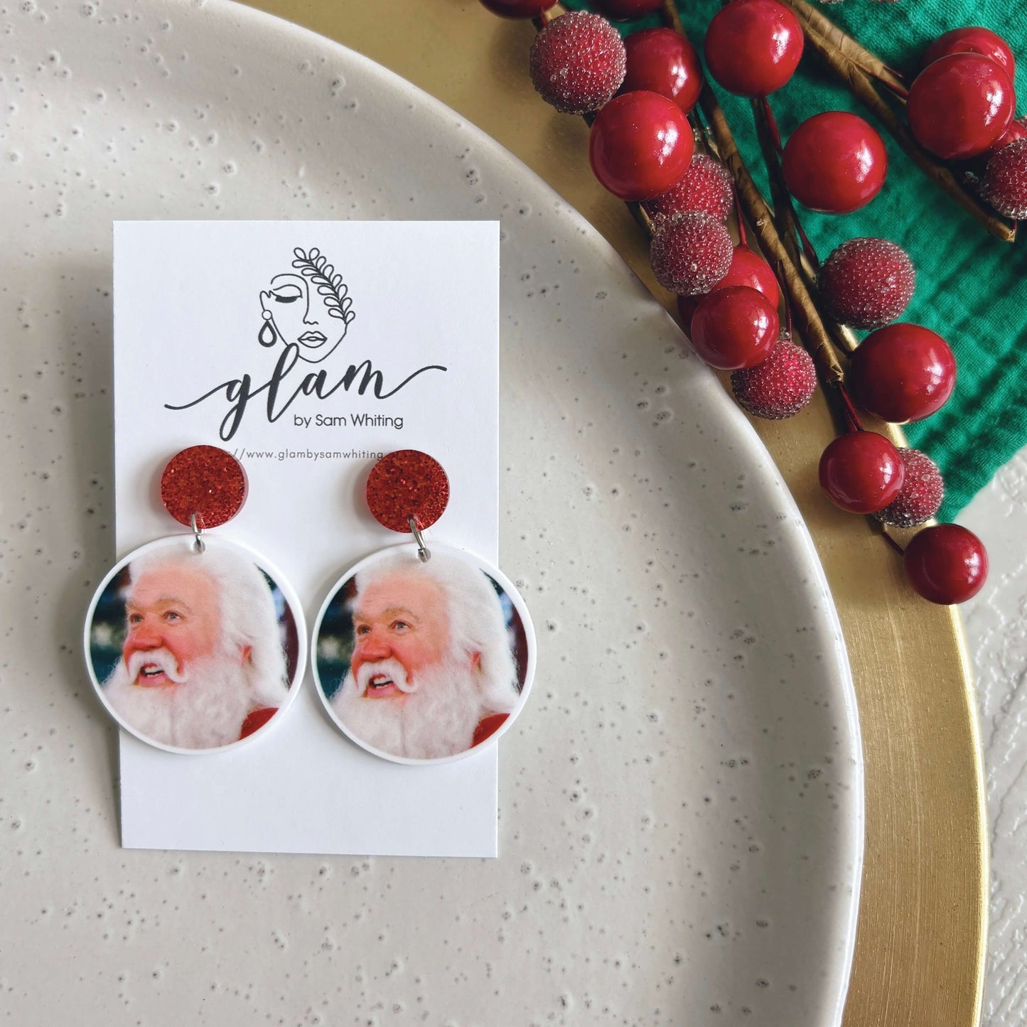 Christmas Pop Culture Stud Dangles // Planar Earrings