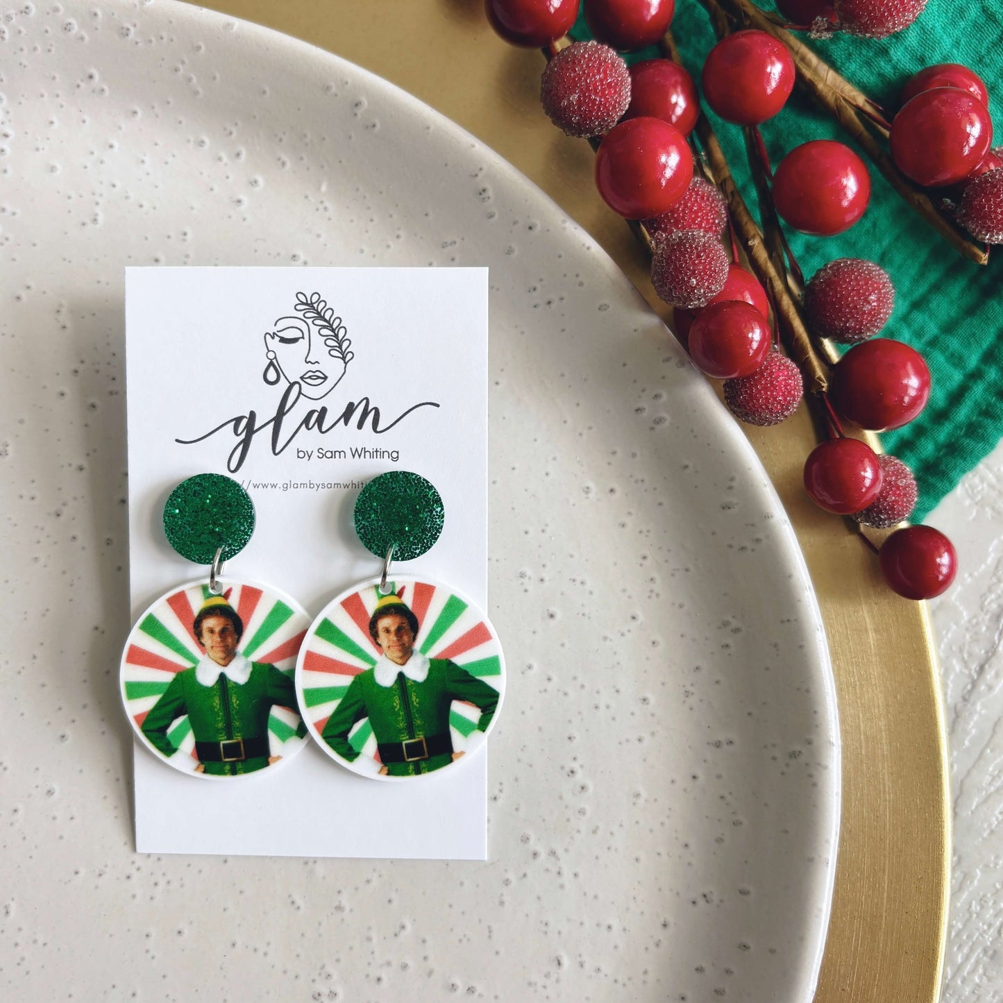 Christmas Pop Culture Stud Dangles // Planar Earrings