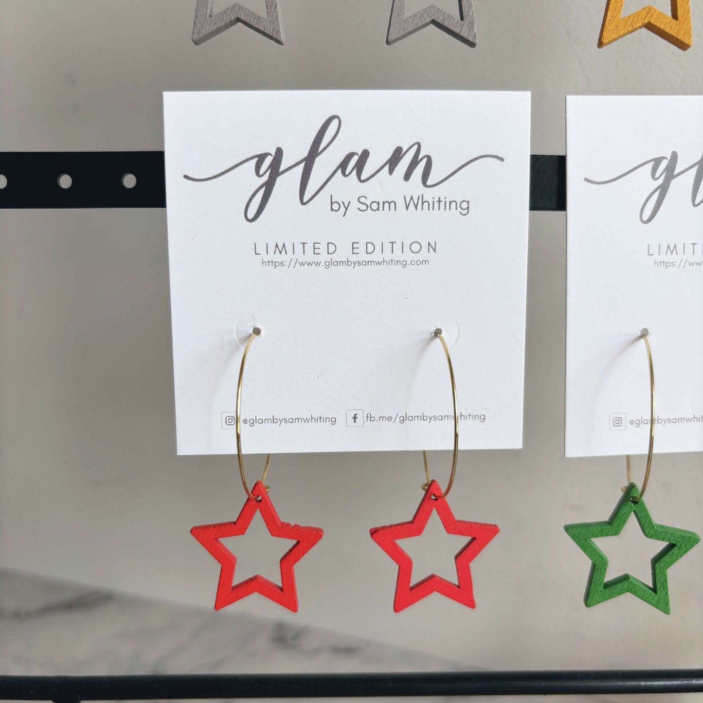 Christmas Star Hoops // Timber Earrings