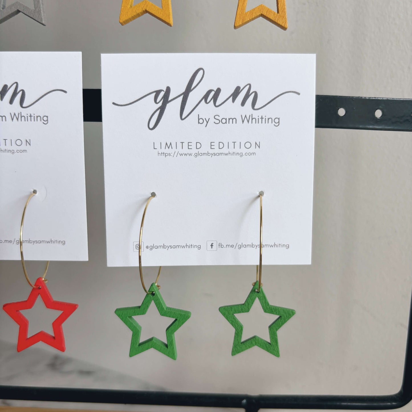 Christmas Star Hoops // Timber Earrings