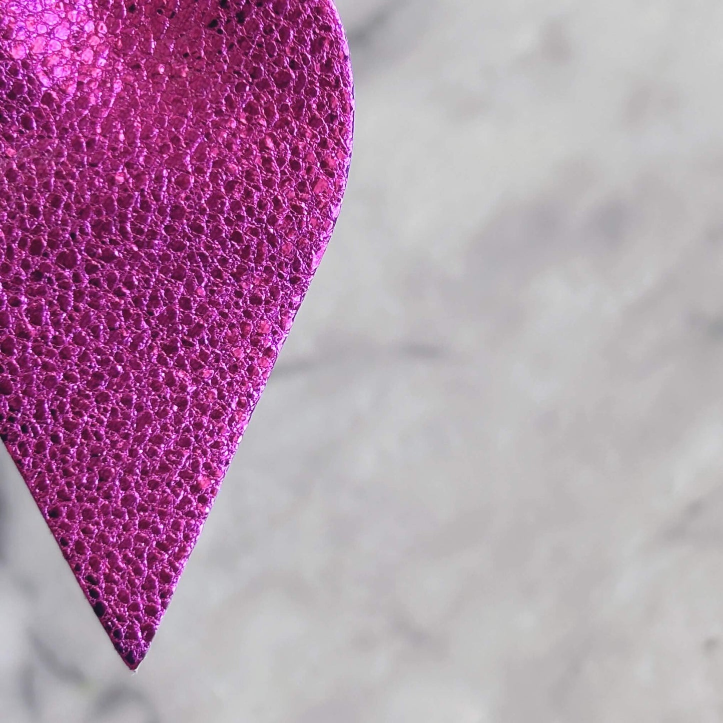 Metallic Rose Petals // Leather Earrings