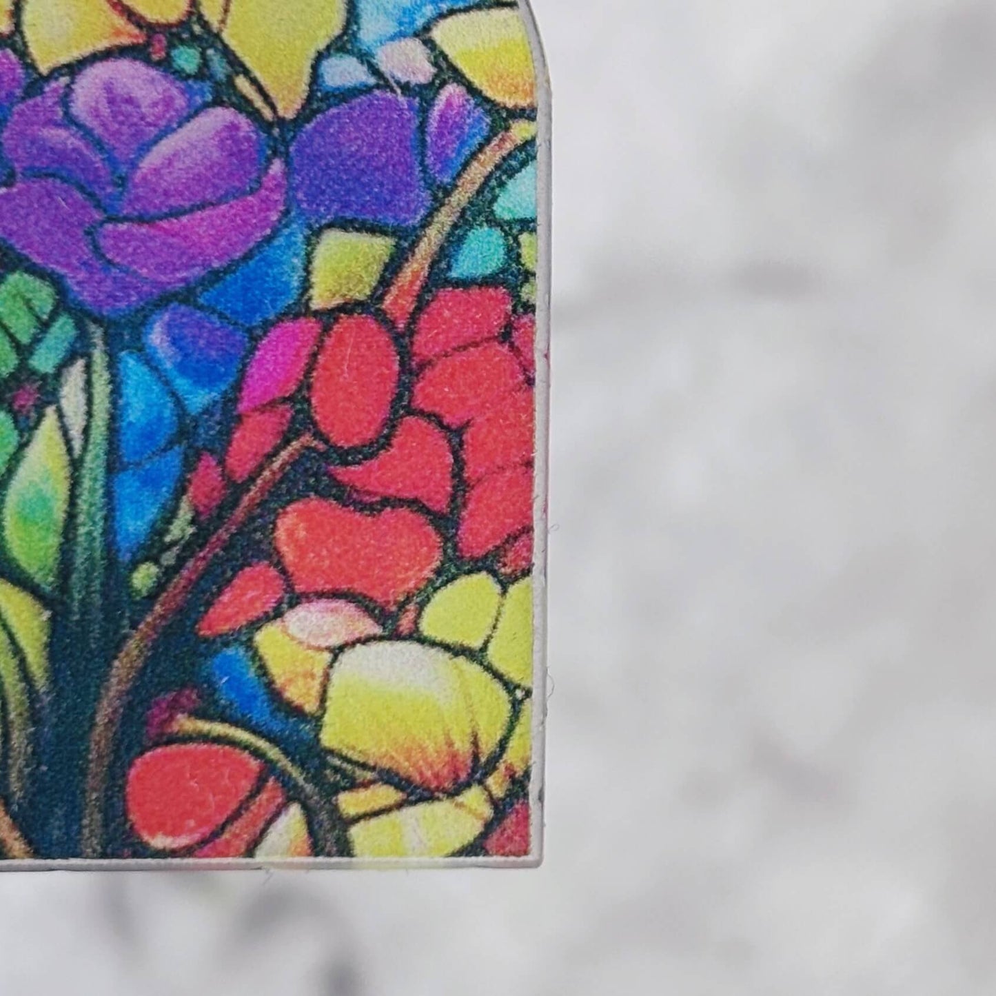 Stained Glass Studs // Acrylic Dangle Earrings