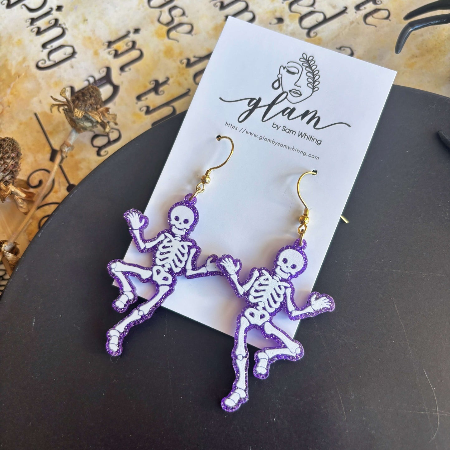 Spooky Skeleton // Acrylic Earrings