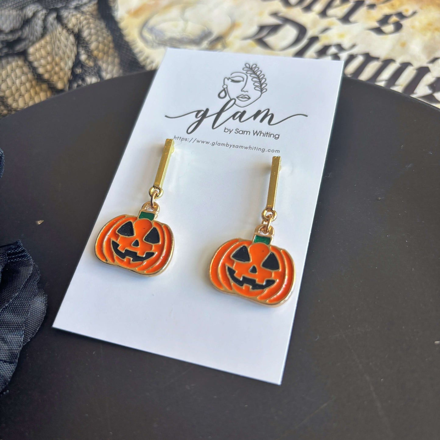 Oh My Gourd // Charm Bar Earrings