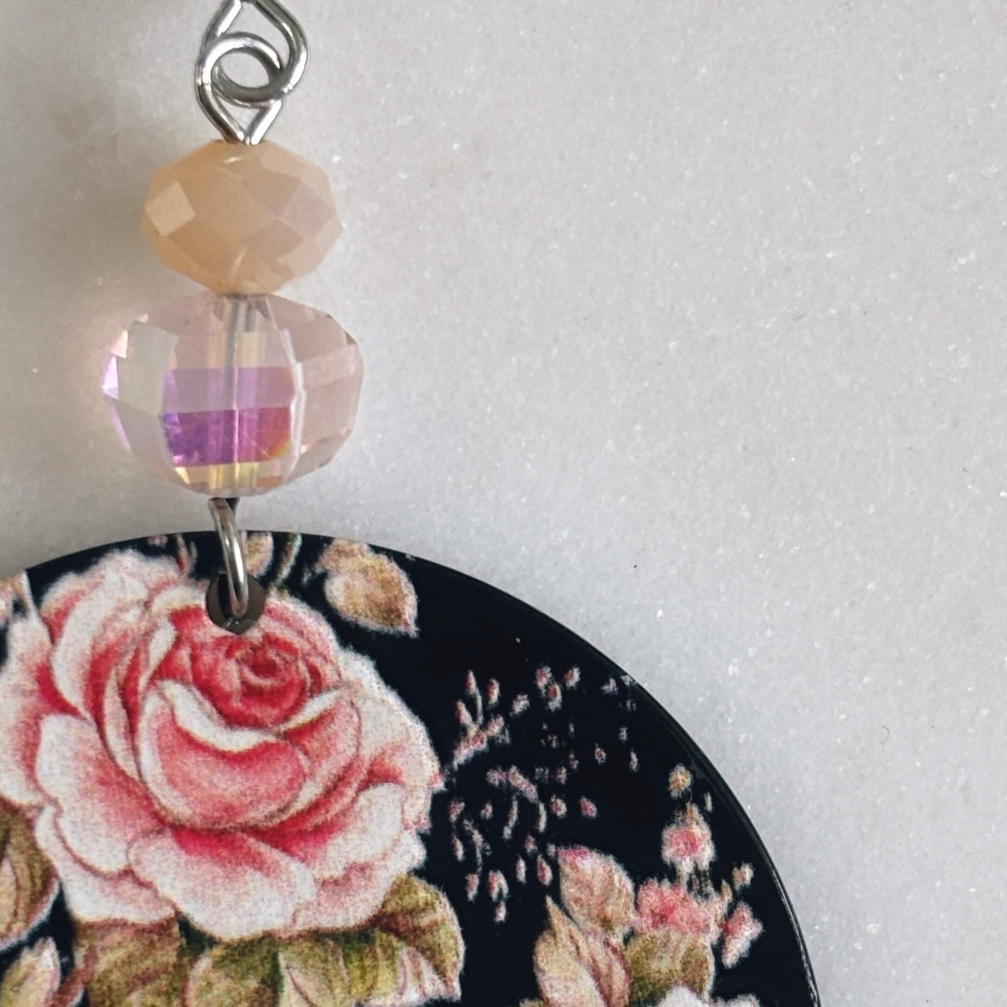 Beaded Darling Dangles // Acrylic Earrings