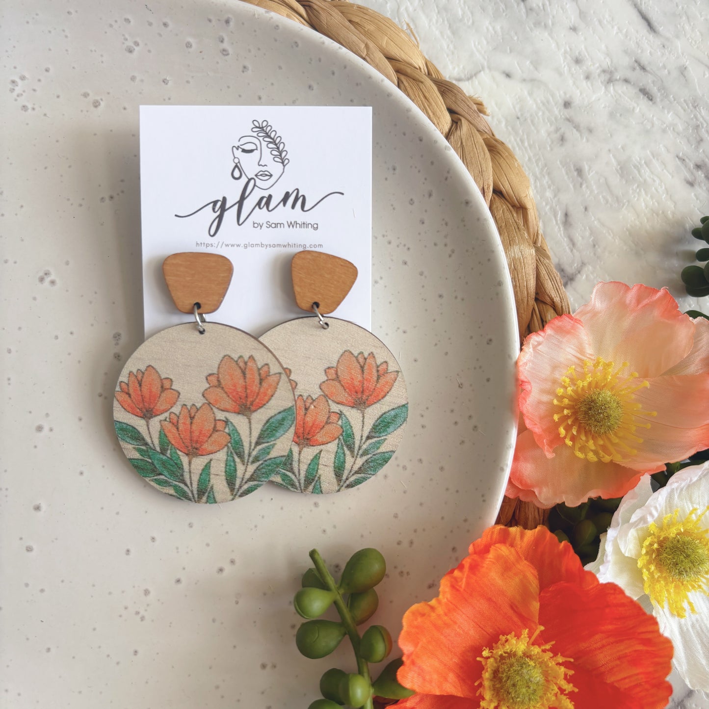 Honourable Blooms // Timber Stud Earrings