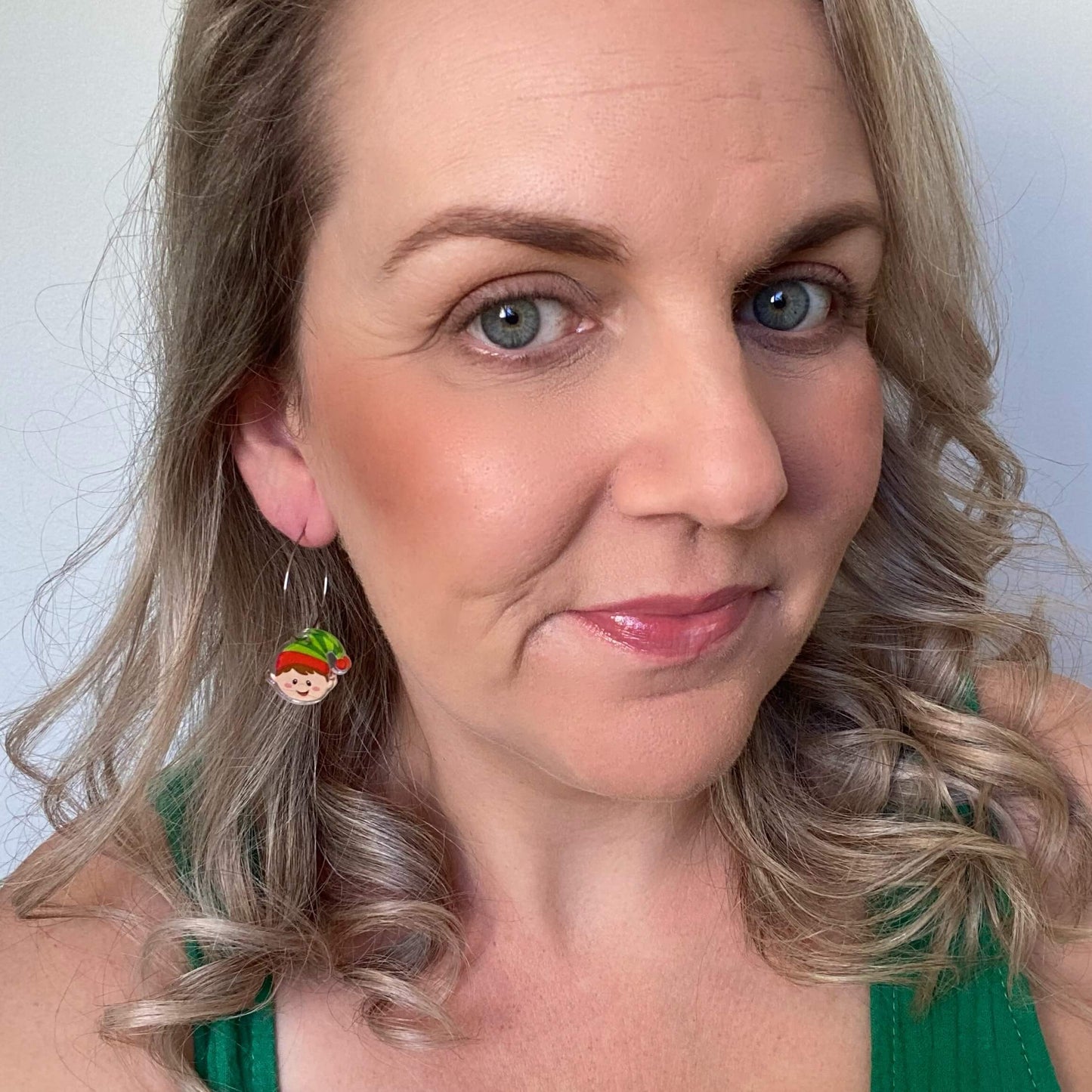 Acrylic star hoop earrings. Rainbow, Holly and Elf