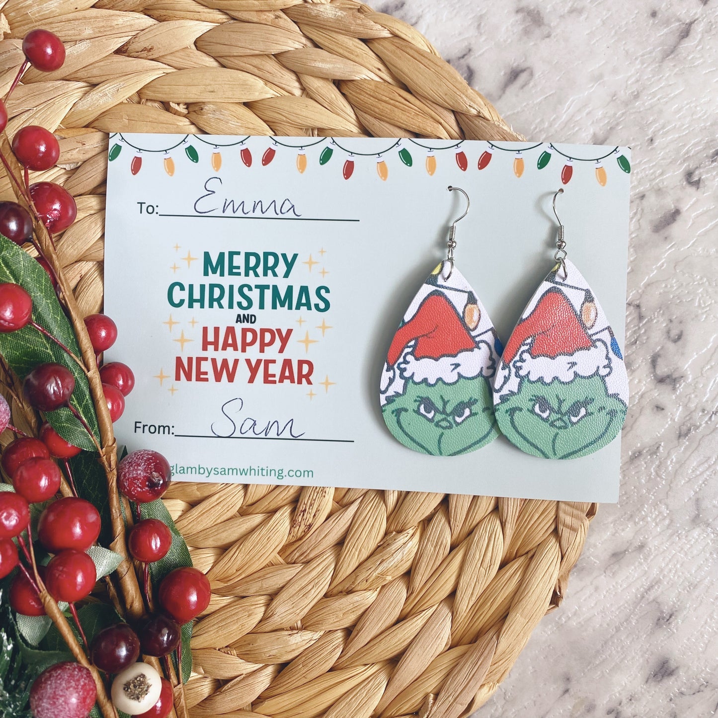 Christmas Earring Gift Card Printable // Digital Download