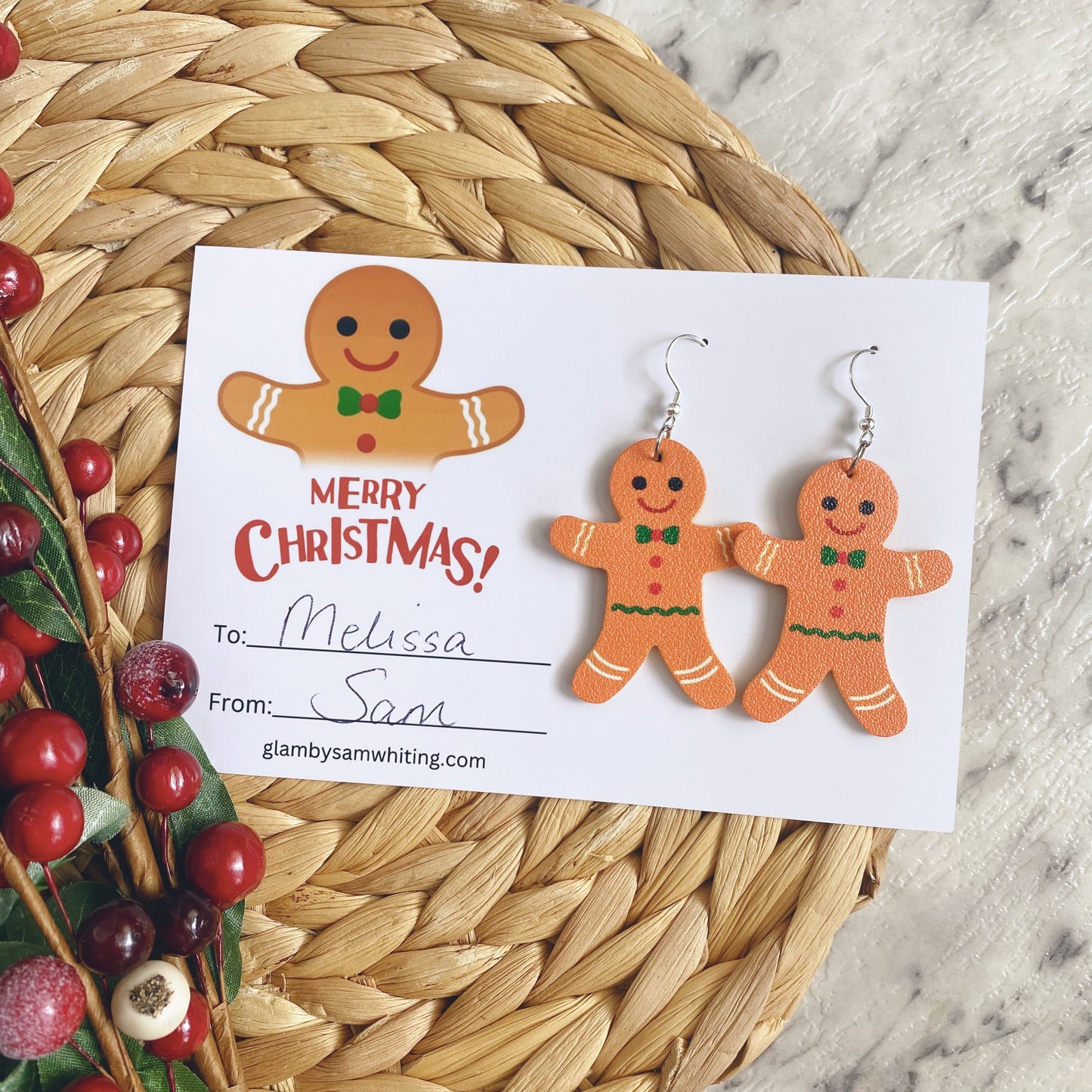 Christmas Earring Gift Card Printable // Digital Download