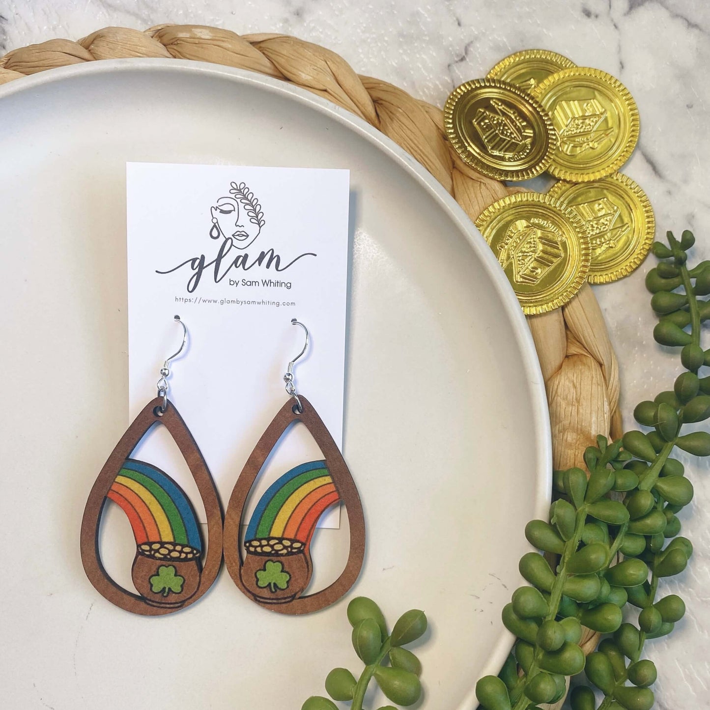 St Patricks Day earrings