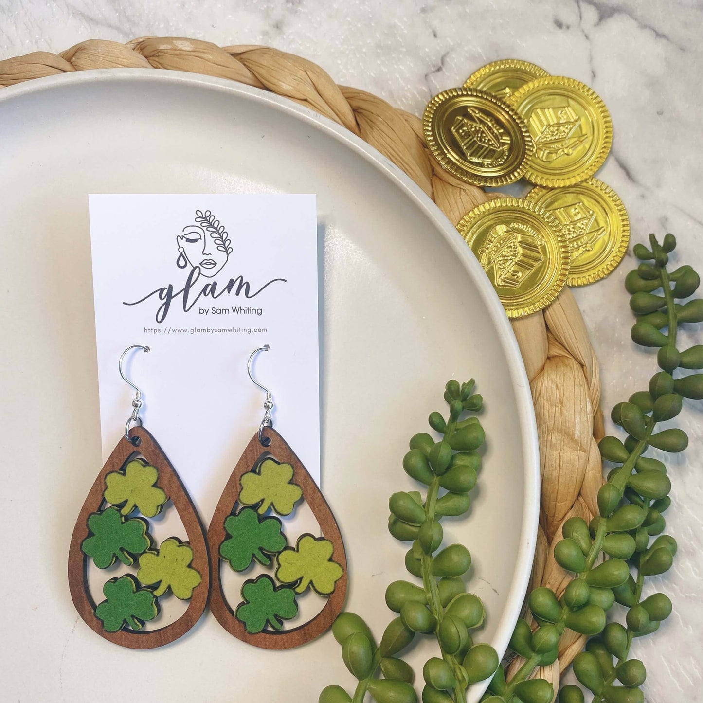 St Patricks Day earrings