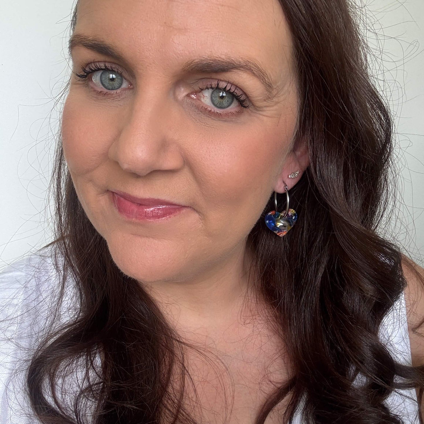 Heart Hoops // Acrylic Earrings