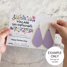 Load image into Gallery viewer, Mothers Day Earring Gift Tag Printable // Digital Download
