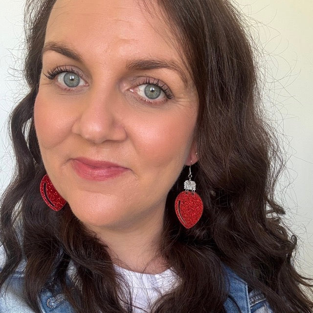 Christmas Baubles // Acrylic Earrings