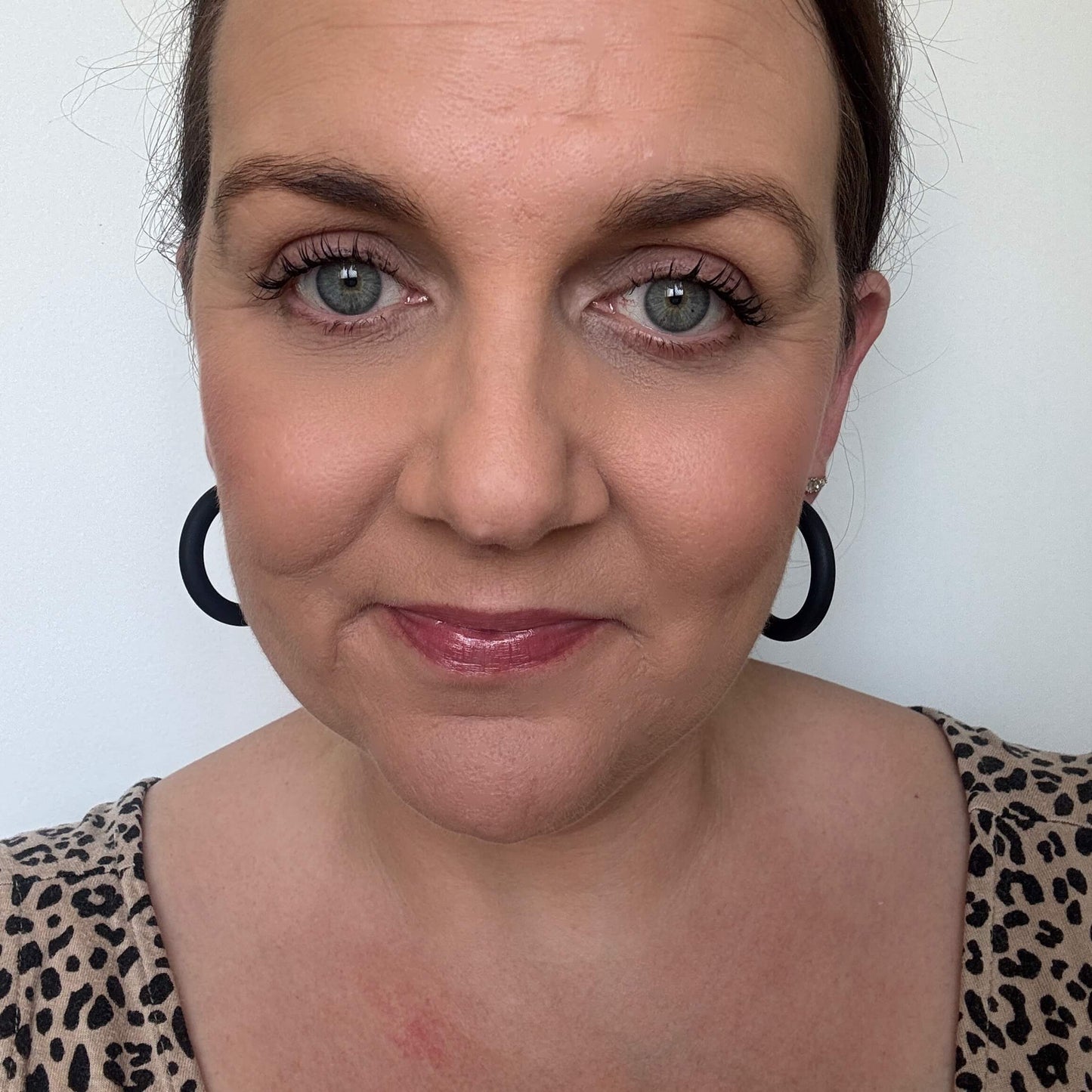 Black Hoops // Clay Earrings