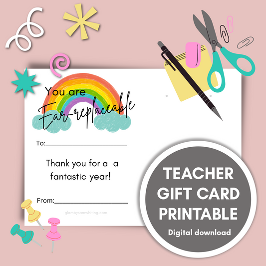 Teacher Earring Gift Tag Printable // Digital Download