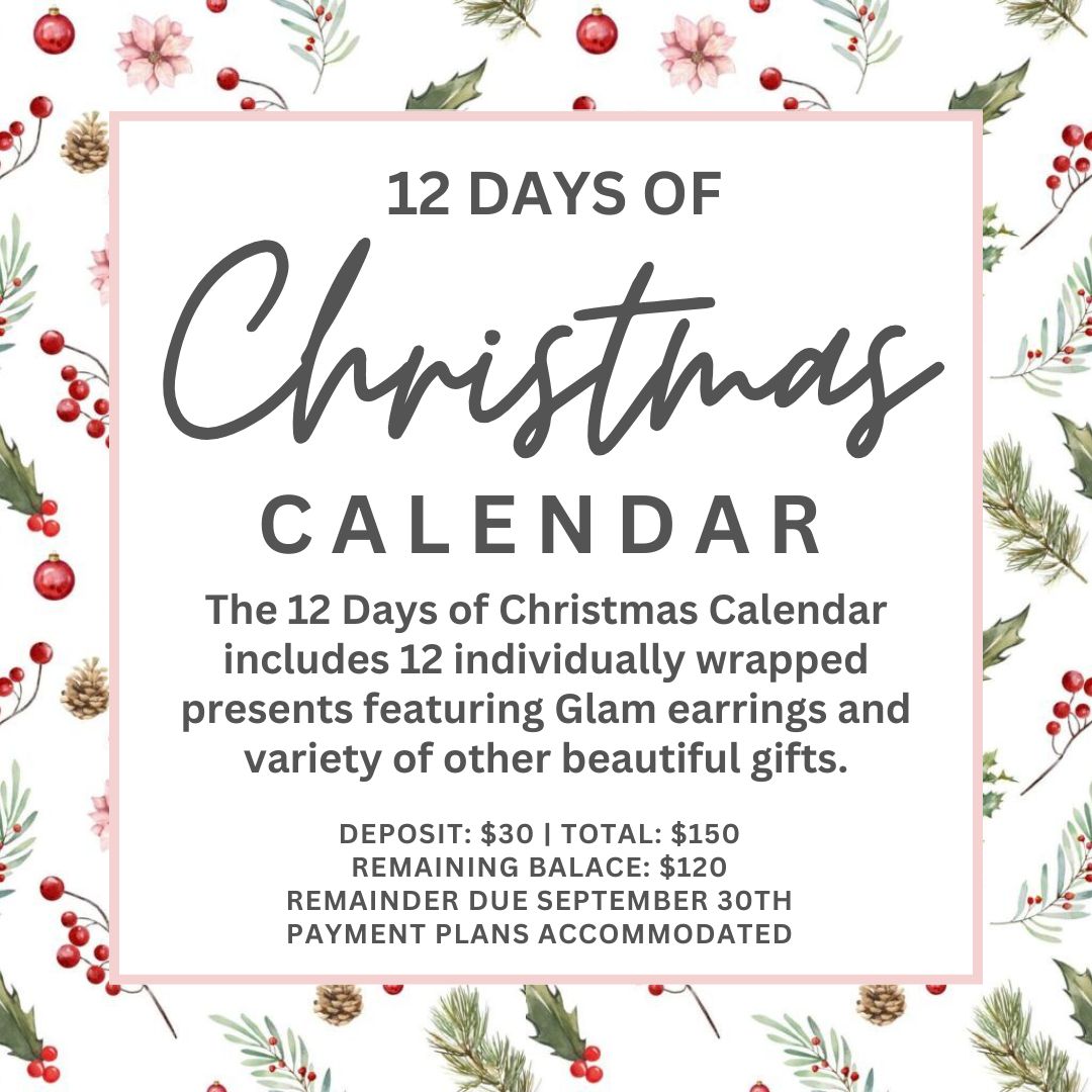 DEPOSIT ONLY - 12 Days of Christmas Calendar