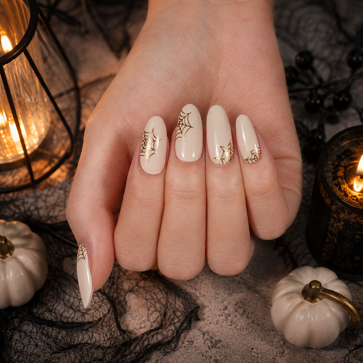 Web of Gold //  Nail Polish Strips