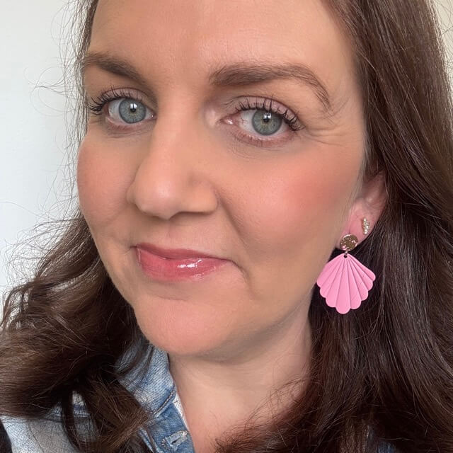 Rosy Glow Stud Dangles //  Earrings