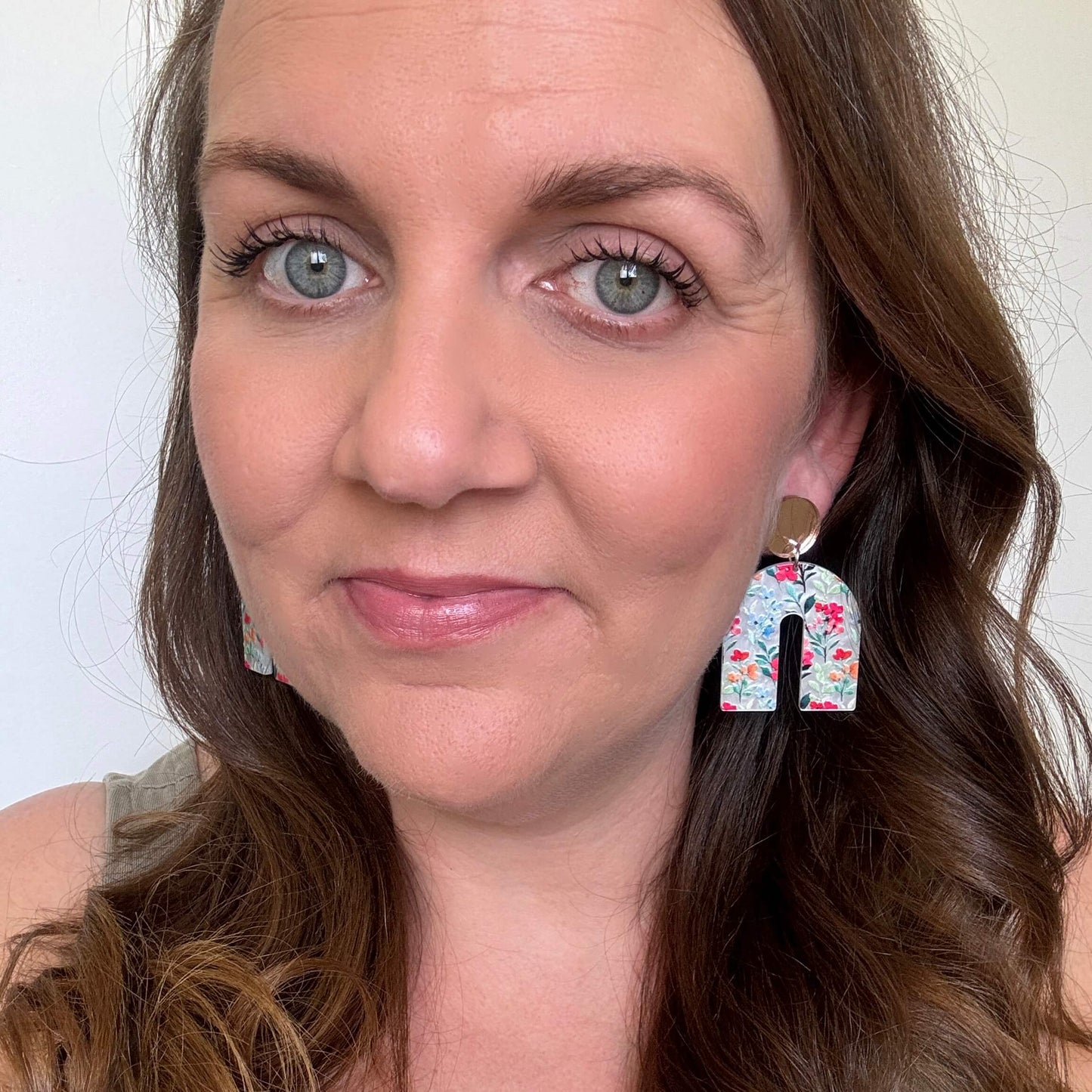 Floral Arch Studs // Acrylic Earrings