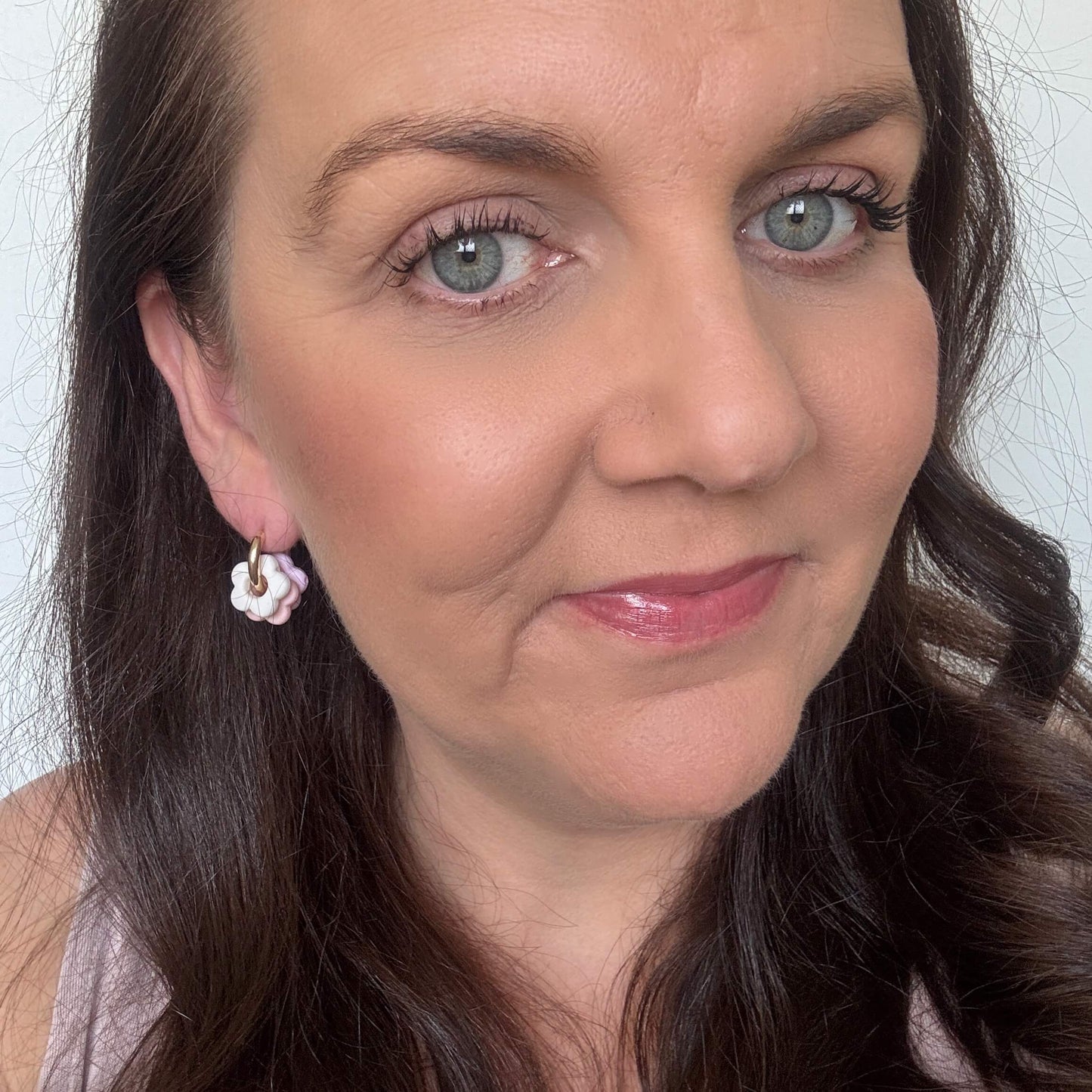 3 in 1 Flower Huggies // Beaded Earrings