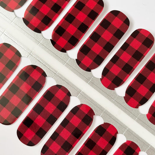 Buffalo Plaid // Nail Polish Strips