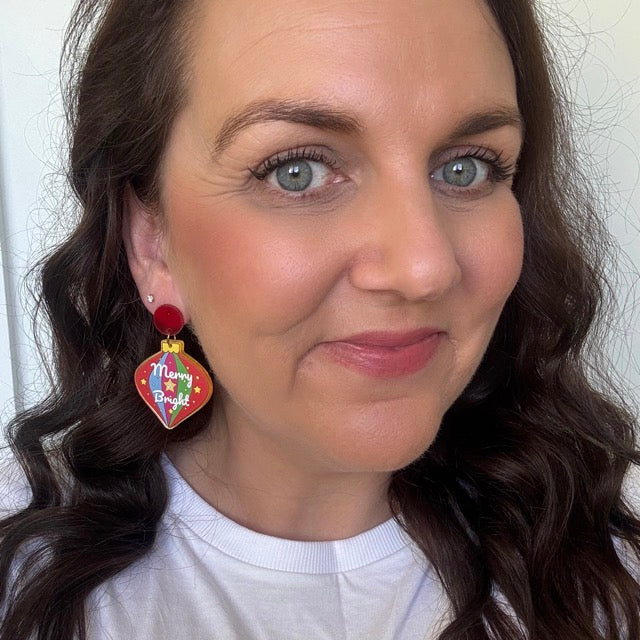 Merry & Bright  // Acrylic Stud Earrings