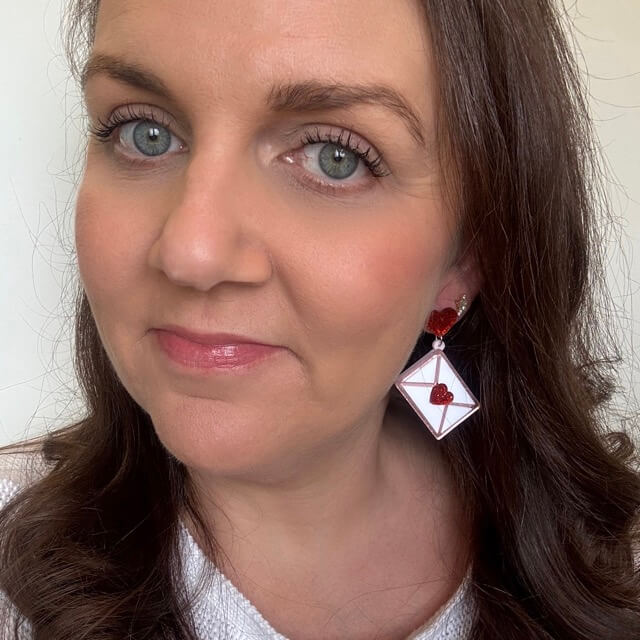 Love Note Stud Dangles // Acrylic Earrings