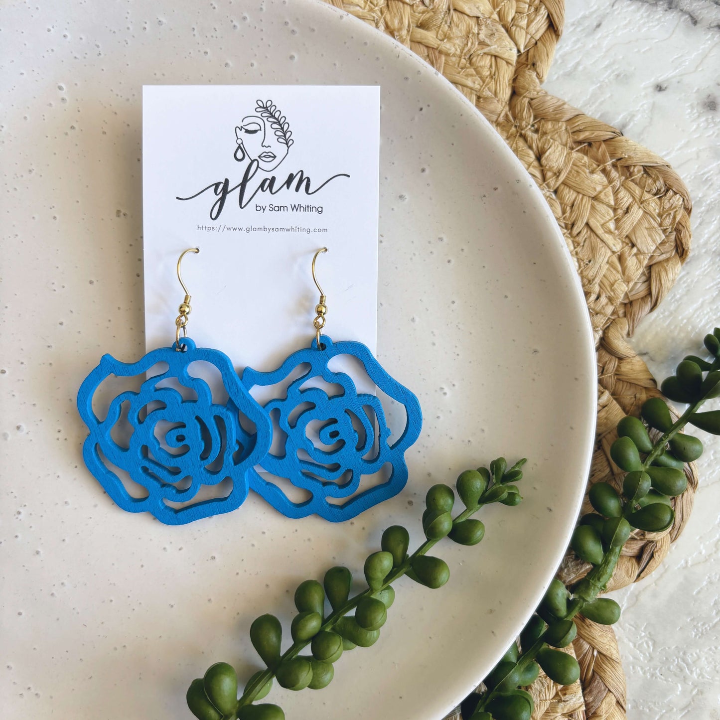 Hydrangea Flowers // Timber Earrings