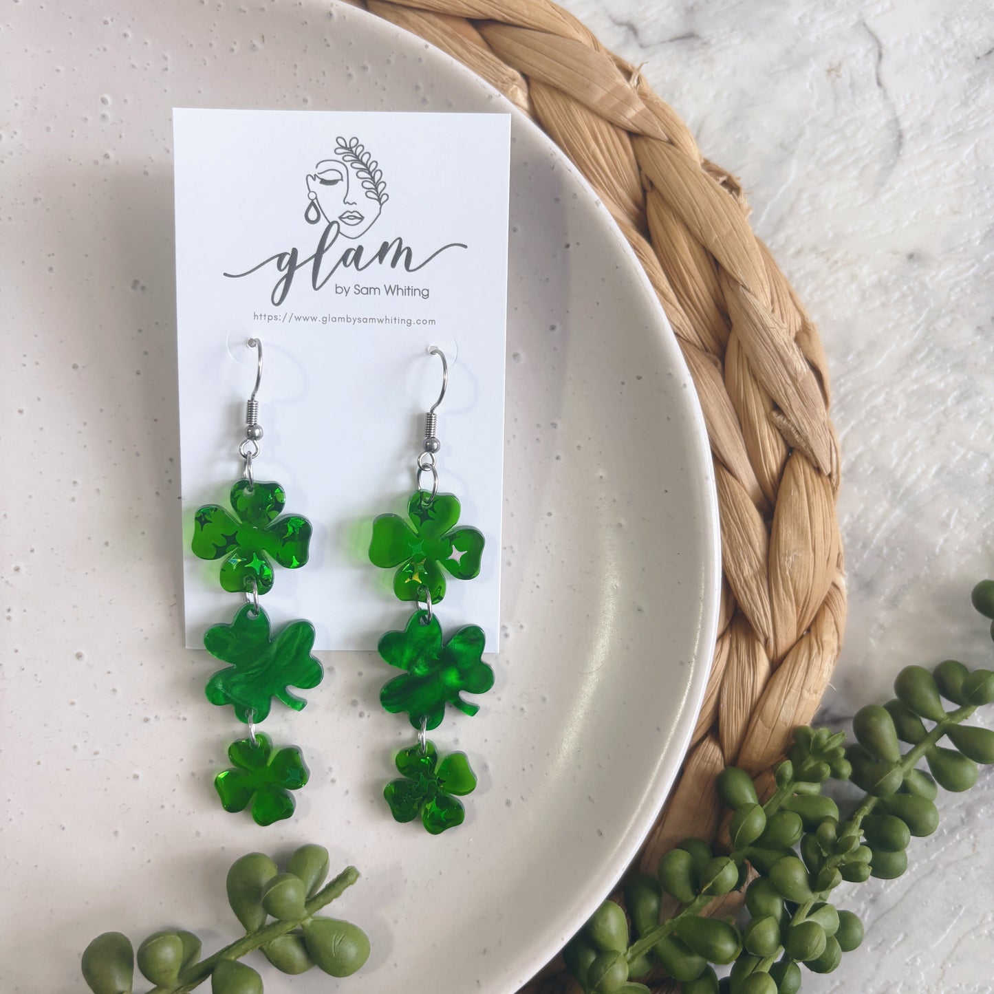Shamrock // Acrylic Earrings