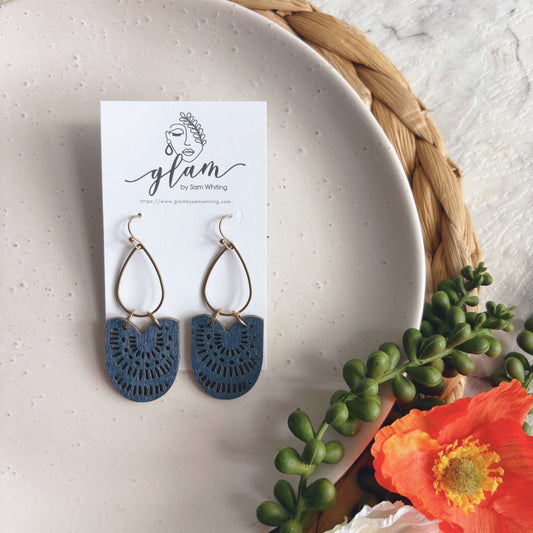 Indigo Dangles Dangles // Timber Earrings