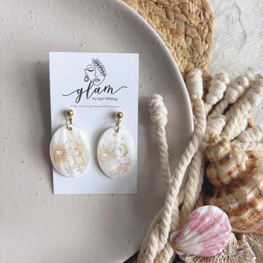 Moon Tide Dangles // Stud Earrings