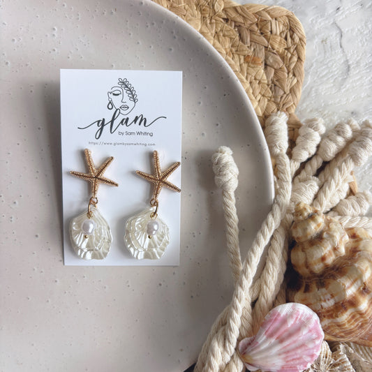 Starfish Dangles // Stud Earrings