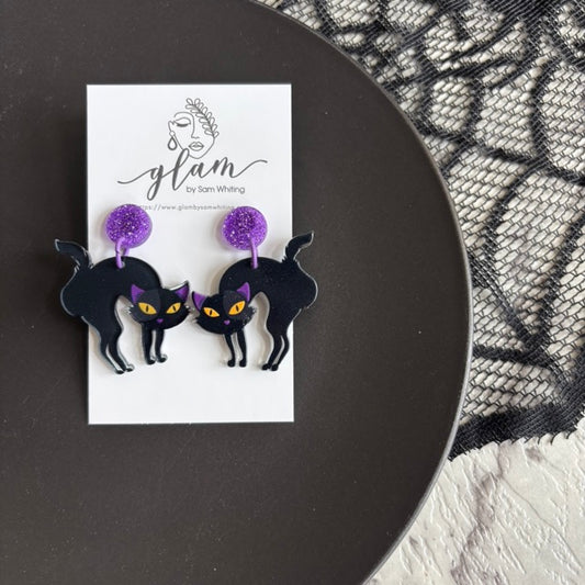 Salem's Cat // Resin Stud Earrings