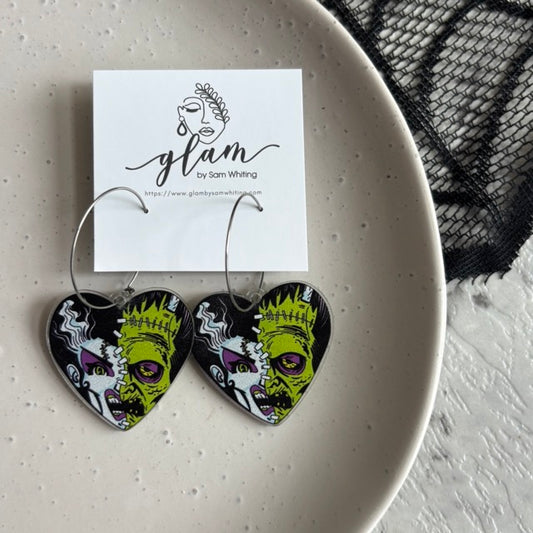 Monster Match // Acrylic Hoop Earrings