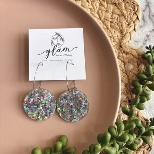 Starfall Hoops // Acrylic Earrings