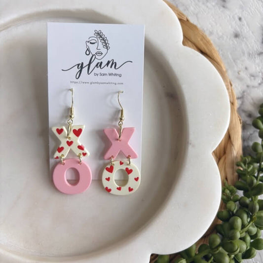 XOXO Dangles // Clay Earrings