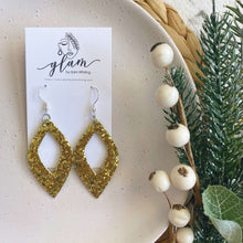 Load image into Gallery viewer, Sparkle Diamond Cut Out // Christmas Earrings
